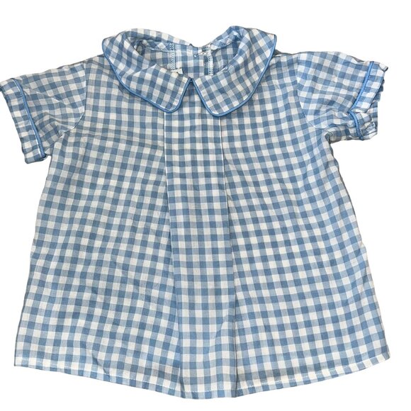 Charlotte Proper Blue & White Gingham Baby Dress 18 Months - Picture 1 of 4